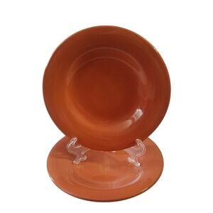 Set of 2 -ESPANA -TABLETOP UNLIMITED -11" Dinner Plates -Orange -Brick